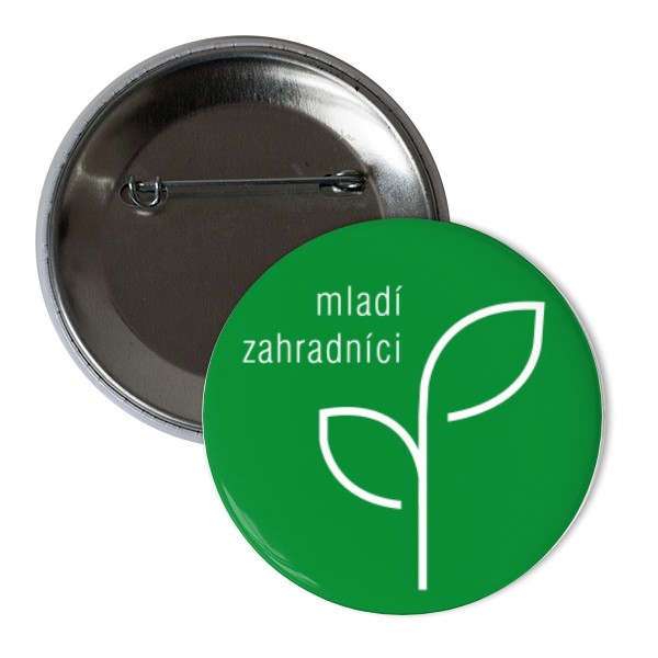 Odznáček  s potiskem Placka Mladí zahradníci