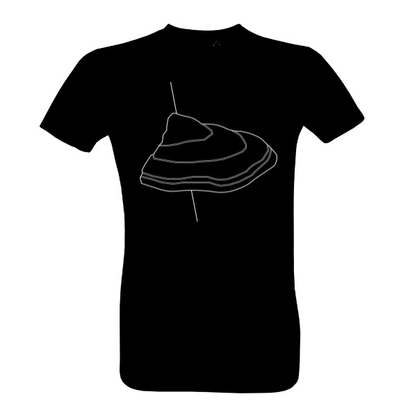 Tričko s potiskem POLYPORE GEOMETRIC BLACK Pánské